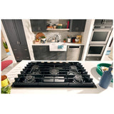 KitchenAid KCGG530PBL Gas Cooktop, 30 inch Exterior Width, 5 Burners, 18,000 BTU Highest Burner, Black colour