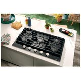 KitchenAid KCGG530PBL Gas Cooktop, 30 inch Exterior Width, 5 Burners, 18,000 BTU Highest Burner, Black colour
