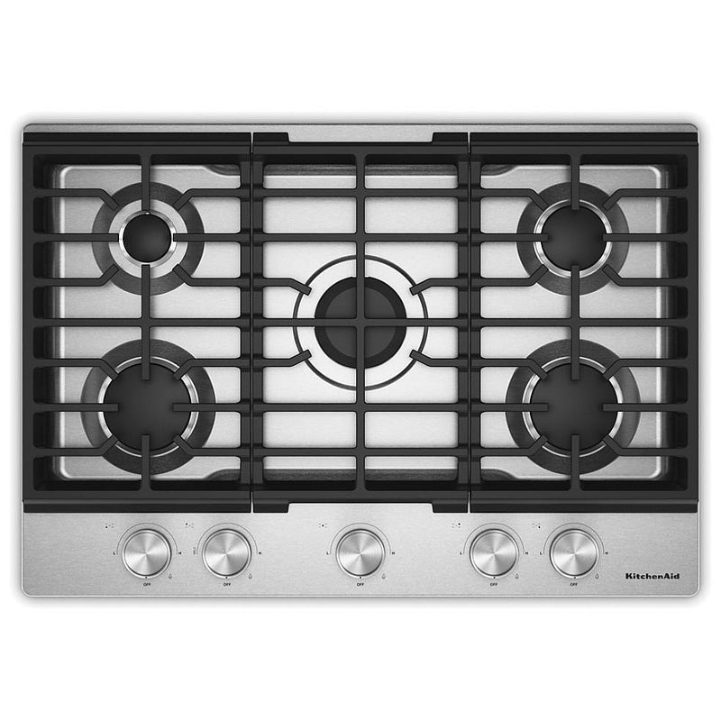 KitchenAid KCGK330SSS 30 in. Gas Cooktop with 5 Versatile Burners