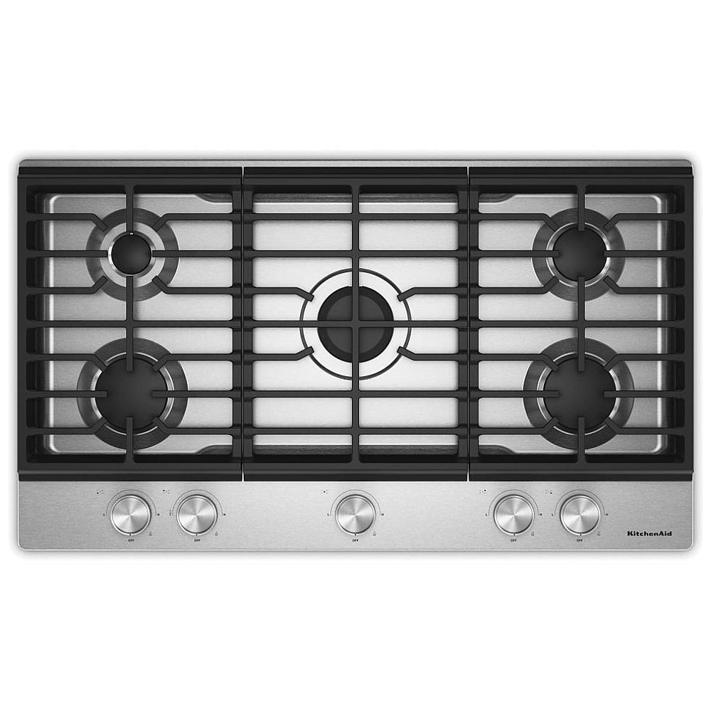 KitchenAid KCGK336SSS 36 inch, Gas Cooktop, 5 Versatile Burners
