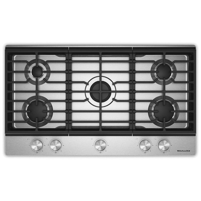 KitchenAid KCGK336SSS 36 inch, Gas Cooktop, 5 Versatile Burners