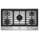 KitchenAid KCGK536SSS 36 inch, Gas Cooktop, 5 Burners and Integrated Wok Grate