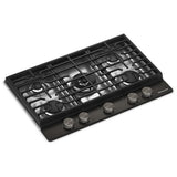 KitchenAid KCGK730SBE 30 inch, Gas Cooktop, 5 Burners and Integrated Wok Grate