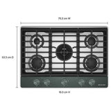 KitchenAid KCGK730SJP 30 inch, Gas Cooktop, 5 Burners and Integrated Wok Grate