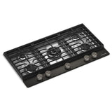 KitchenAid KCGK736SBE 36 inch, Gas Cooktop, 5 Burners and Integrated Wok Grate