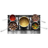 KitchenAid KCGS556ESS Gas Cooktop, 36 inch Exterior Width, 5 Burners, 20,000 BTU Highest Burner, Stainless Steel colour