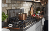 KitchenAid KCGS556ESS Gas Cooktop, 36 inch Exterior Width, 5 Burners, 20,000 BTU Highest Burner, Stainless Steel colour