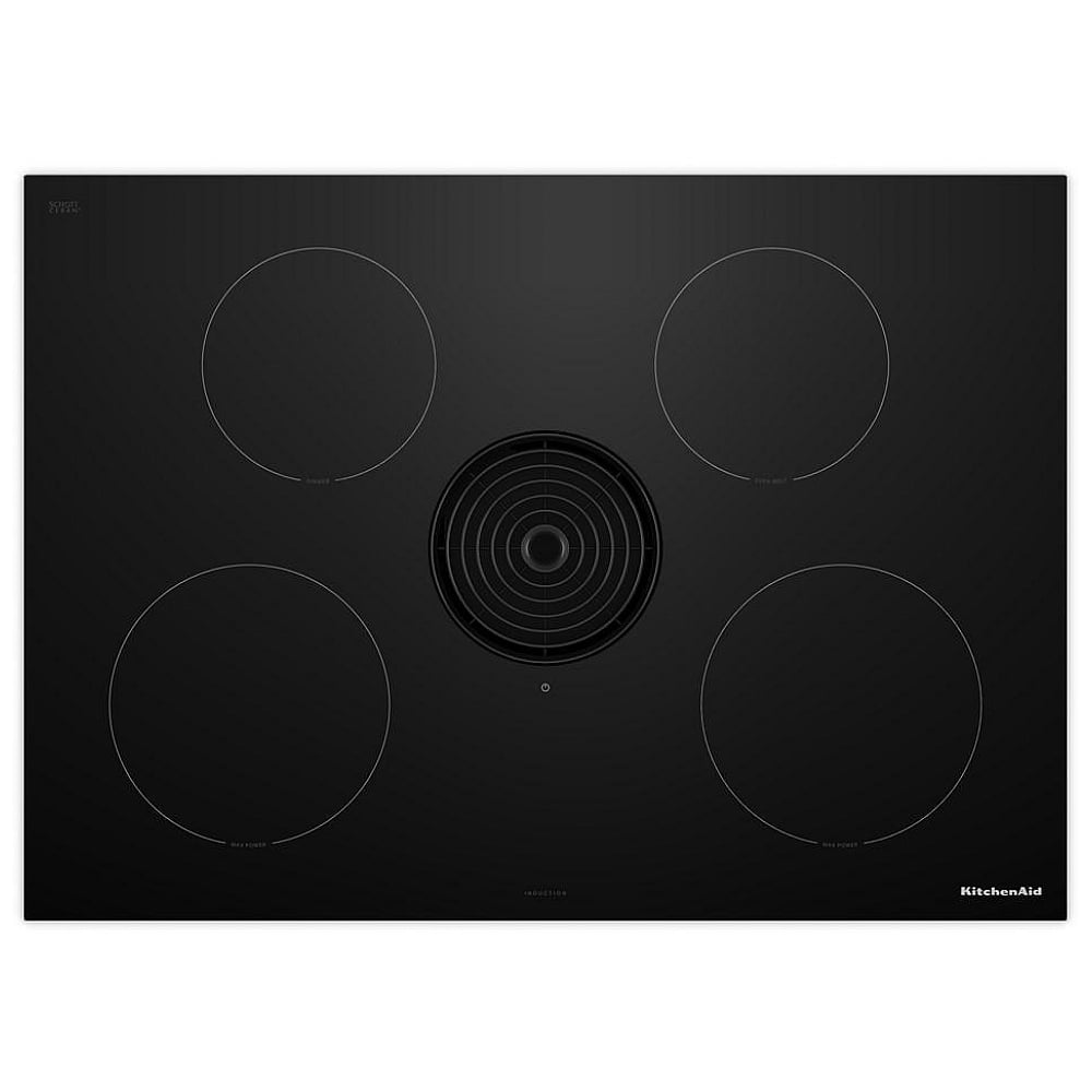 KitchenAid KCID930SBL Induction Cooktop, 30 inch Exterior Width, 4 Burners, Downdraft, 3,000 Watts