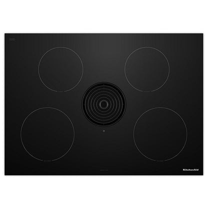 KitchenAid KCID930SBL Induction Cooktop, 30 inch Exterior Width, 4 Burners, Downdraft, 3,000 Watts