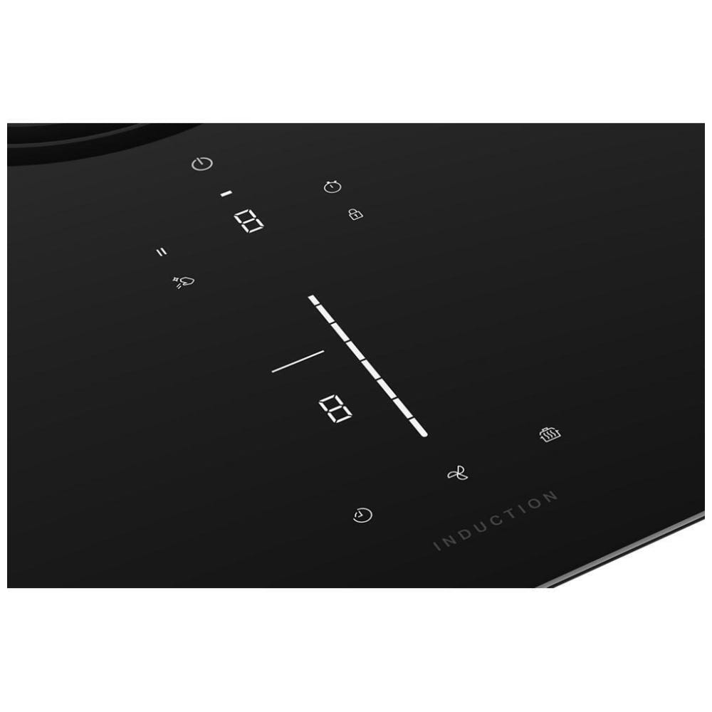 KitchenAid KCID936SBL Induction Cooktop, 36 inch Exterior Width, 4 Burners, Downdraft, 3,200