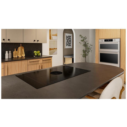 KitchenAid KCID936SBL Induction Cooktop, 36 inch Exterior Width, 4 Burners, Downdraft, 3,200