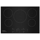 KitchenAid KCIG550JBL Induction Cooktop, 30 inch Exterior Width, 5 Burners, 3,600 W Highest Element, Black colour