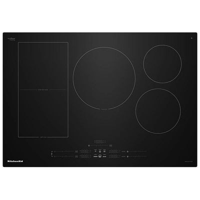 KitchenAid KCIT730SBL 电磁炉，30 英寸外部宽度，5 个燃烧器，黑色