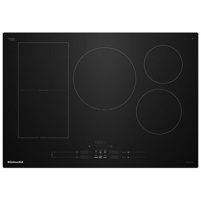 KitchenAid KCIT730SBL Induction Cooktop, 30 inch Exterior Width, 5 Burners, Black colour