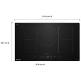 KitchenAid KCIT736SSS Induction Cooktop, 36 inch Exterior Width, 5 Burners, 3,700 W Highest Element, Stainless Steel colour
