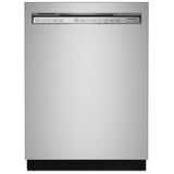 KitchenAid KDFE104KPS Dishwasher, 24 inch Exterior Width, 47 dB Decibel Level, Full Console, Stainless Interior, 5 Wash Cycles, 12 Capacity (Place Settings), 2 Loading Racks, PrintShield Stainless Steel colour
