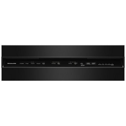 KitchenAid KDFS224SBL 洗碗机，24 英寸外部宽度，47 dB 分贝级别，完全集成，不锈钢（内部），5 种洗涤程序，13 种容量（餐具），黑色