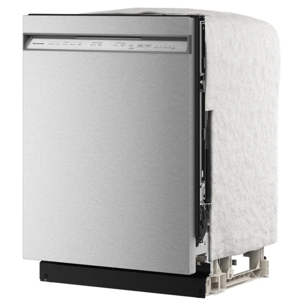 KitchenAid KDFS224SPS 洗碗机，24 英寸外部宽度，47 dB 分贝级别，完全集成，不锈钢（内部），5 种洗涤程序，13 种容量（餐具），PrintShield 不锈钢色