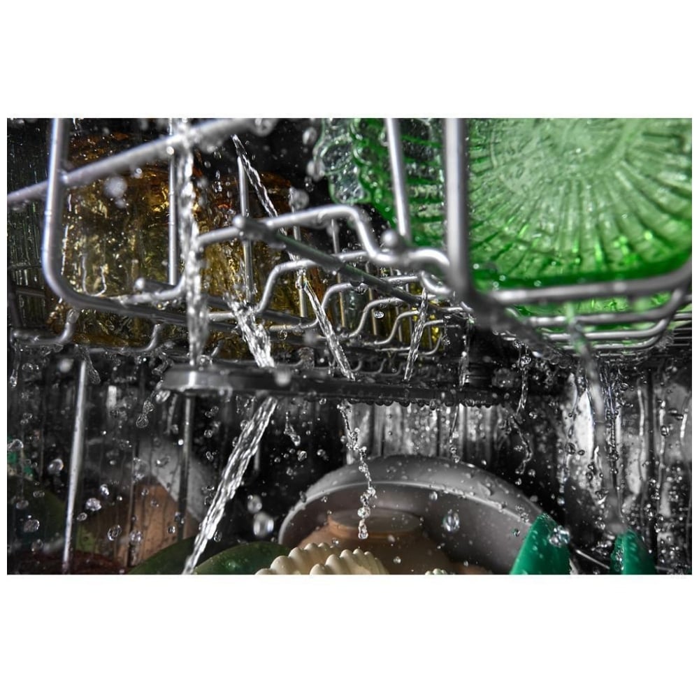 KitchenAid KDFS224SWH Dishwasher, 24 inch Exterior Width, 47 dB Decibel Level, Fully Integrated, Stainless Steel (Interior), 5 Wash Cycles, 13 Capacity (Place Settings), White colour