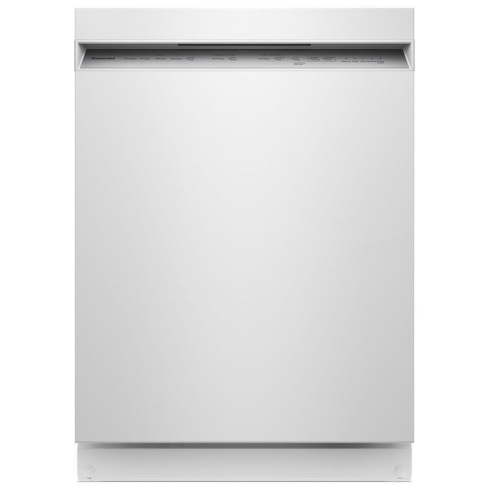 KitchenAid KDFS224SWH Dishwasher, 24 inch Exterior Width, 47 dB Decibel Level, Fully Integrated, Stainless Steel (Interior), 5 Wash Cycles, 13 Capacity (Place Settings), White colour