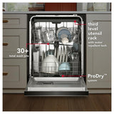 KitchenAid KDFS224SWH Dishwasher, 24 inch Exterior Width, 47 dB Decibel Level, Fully Integrated, Stainless Interior, 5 Wash Cycles, 13 Capacity (Place Settings), 3 Loading Racks, White colour