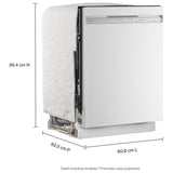 KitchenAid KDFS224SWH Dishwasher, 24 inch Exterior Width, 47 dB Decibel Level, Fully Integrated, Stainless Interior, 5 Wash Cycles, 13 Capacity (Place Settings), 3 Loading Racks, White colour