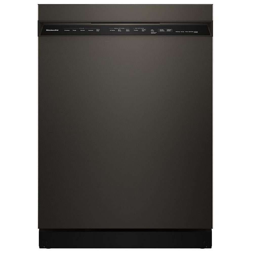 KitchenAid KDFS324SBE Dishwasher, 24 inch Exterior Width, 41 dB Decibel Level, Full Console, Stainless Interior, 5 Wash Cycles, 15 Capacity (Place Settings), 3 Loading Racks, Black Ore colour