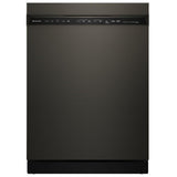 KitchenAid KDFS324SBE Dishwasher, 24 inch Exterior Width, 41 dB Decibel Level, Full Console, Stainless Interior, 5 Wash Cycles, 15 Capacity (Place Settings), 3 Loading Racks, Black Ore colour