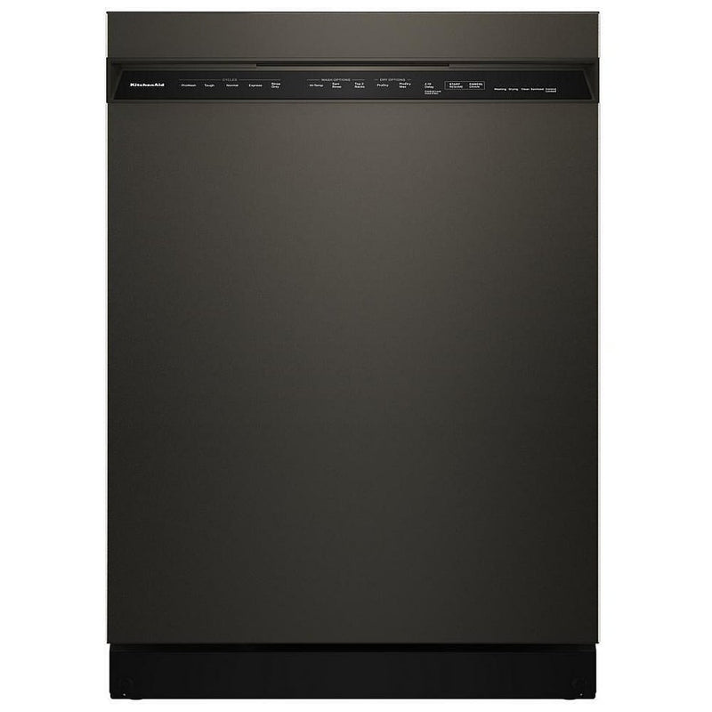 KitchenAid KDFS324SBE Dishwasher, 24 inch Exterior Width, 41 dB Decibel Level, Full Console, Stainless Interior, 5 Wash Cycles, 15 Capacity (Place Settings), 3 Loading Racks, Black Ore colour
