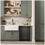 KitchenAid KDFS324SBE Dishwasher, 24 inch Exterior Width, 41 dB Decibel Level, Full Console, Stainless Interior, 5 Wash Cycles, 15 Capacity (Place Settings), 3 Loading Racks, Black Ore colour