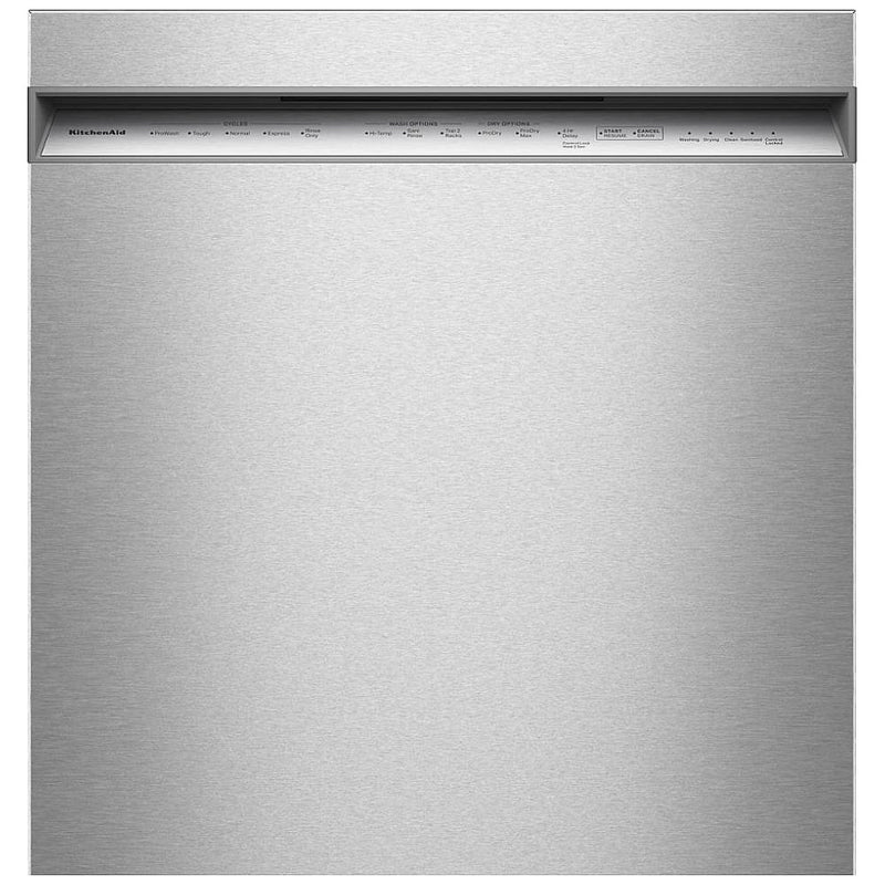 KitchenAid KDFS324SPS Dishwasher, 24 inch Exterior Width, 41 dB Decibel Level, Full Console, Stainless Interior, 5 Wash Cycles, 15 Capacity (Place Settings), 3 Loading Racks, PrintShield Stainless colour
