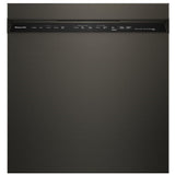 KitchenAid KDFS424SBE Dishwasher, 24 inch Exterior Width, 44 dB Decibel Level, Full Console, Stainless Interior, 5 Wash Cycles, 16 Capacity (Place Settings), 3 Loading Racks, Black Ore colour