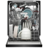KitchenAid KDFS424SBE Dishwasher, 24 inch Exterior Width, 44 dB Decibel Level, Full Console, Stainless Interior, 5 Wash Cycles, 16 Capacity (Place Settings), 3 Loading Racks, Black Ore colour