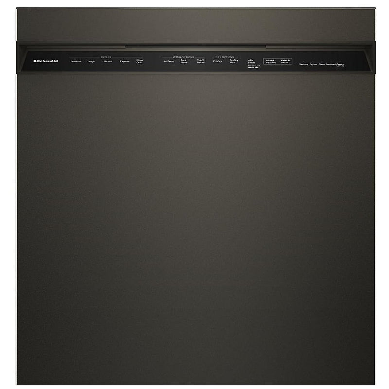 KitchenAid KDFS424SBE Dishwasher, 24 inch Exterior Width, 44 dB Decibel Level, Full Console, Stainless Interior, 5 Wash Cycles, 16 Capacity (Place Settings), 3 Loading Racks, Black Ore colour
