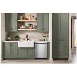 KitchenAid KDFS424SPS Dishwasher, 24 inch Exterior Width, 44 dB Decibel Level, Full Console, Stainless Interior, 5 Wash Cycles, 16 Capacity (Place Settings), 3 Loading Racks, PrintShield Stainless colour
