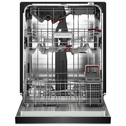 KitchenAid KDFS424SPS 洗碗机，24 英寸外部宽度，44 dB 分贝级别，全控制台，不锈钢（内部），5 种洗涤程序，16 套容量（餐具），PrintShield 不锈钢色