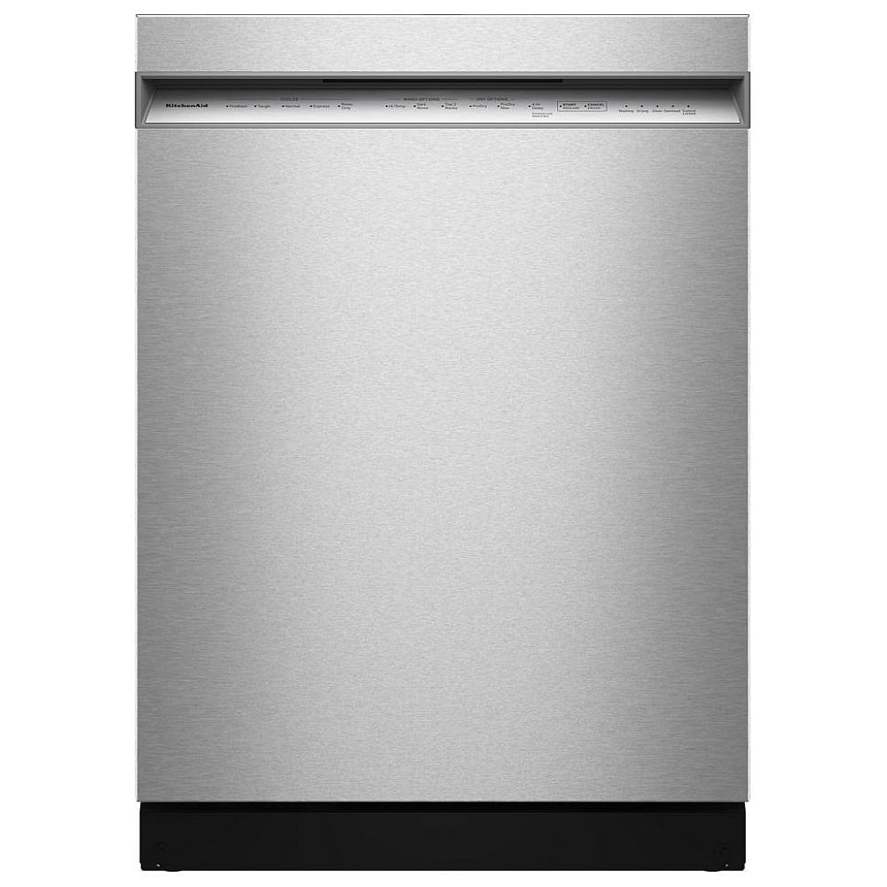 KitchenAid KDFS424SPS Dishwasher, 24 inch Exterior Width, 44 dB Decibel Level, Full Console, Stainless Interior, 5 Wash Cycles, 16 Capacity (Place Settings), 3 Loading Racks, PrintShield Stainless colour