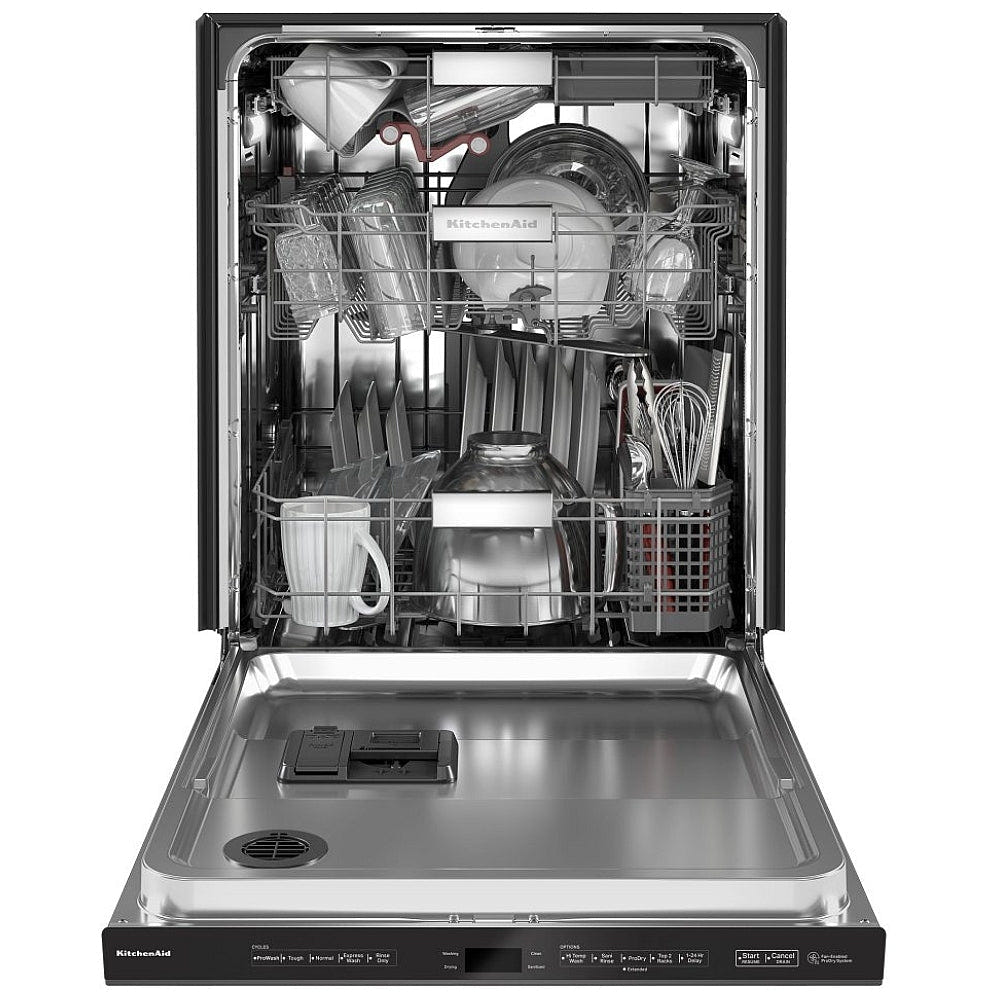 KitchenAid KDPM804KBS Dishwasher | 24" Built-In Dishwasher | Stainless Steel Interior | FreeFlex Third Rack