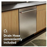KitchenAid KDPS424SPS Dishwasher, 24 inch Exterior Width, 44 dB Decibel Level, Fully Integrated, Stainless Interior, 5 Wash Cycles, 16 Capacity (Place Settings), 3 Loading Racks, PrintShield Stainless colour