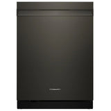 KitchenAid KDPS624SBE Dishwasher, 24 inch Exterior Width, 44 dB Decibel Level, Fully Integrated, Stainless Interior, 5 Wash Cycles, 16 Capacity (Place Settings), 3 Loading Racks, Black Ore colour