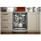 KitchenAid KDPS624SBE Dishwasher, 24 inch Exterior Width, 44 dB Decibel Level, Fully Integrated, Stainless Interior, 5 Wash Cycles, 16 Capacity (Place Settings), 3 Loading Racks, Black Ore colour