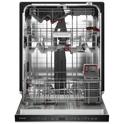 KitchenAid KDPS624SPS 洗碗机，24 英寸外部宽度，44 dB 分贝级别，完全集成，不锈钢（内部），5 种洗涤程序，16 套容量（餐具），PrintShield 不锈钢色