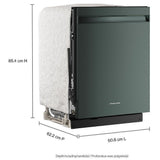 KitchenAid KDPS724SJP Dishwasher, 24 inch Exterior Width, 44 dB Decibel Level, Fully Integrated, Stainless Interior, 5 Wash Cycles, 16 Capacity (Place Settings), 3 Loading Racks, Juniper colour