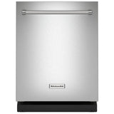 KitchenAid KDTF924PPS Dishwasher, 24 inch Exterior Width, 39 dB Decibel Level, Fully Integrated, Stainless Interior, 5 Wash Cycles, 14 Capacity (Place Settings), 3 Loading Racks, Stainless Steel colour