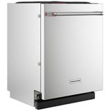 KitchenAid KDTF924PPS Dishwasher, 24 inch Exterior Width, 39 dB Decibel Level, Fully Integrated, Stainless Interior, 5 Wash Cycles, 14 Capacity (Place Settings), 3 Loading Racks, Stainless Steel colour