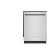 KitchenAid KDTM404KPS Dishwasher, 24 inch Exterior Width, 44 dB Decibel Level, Fully Integrated, Stainless Interior, 5 Wash Cycles, 16 Capacity (Place Settings), 3 Loading Racks, Stainless Steel colour