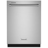 KitchenAid KDTM404KPS Dishwasher, 24 inch Exterior Width, 44 dB Decibel Level, Fully Integrated, Stainless Interior, 5 Wash Cycles, 16 Capacity (Place Settings), 3 Loading Racks, Stainless Steel colour