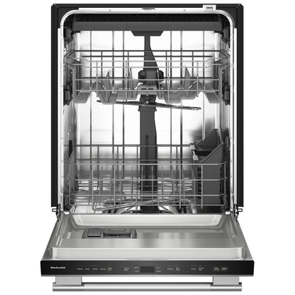 KitchenAid KDTS224SPS 洗碗机，24 英寸外部宽度，47 dB 分贝级别，完全集成，不锈钢（内部），5 种洗涤程序，13 种容量（餐具），PrintShield 不锈钢色
