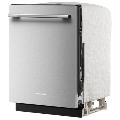 KitchenAid KDTS224SPS 洗碗机，24 英寸外部宽度，47 dB 分贝级别，完全集成，不锈钢（内部），5 种洗涤程序，13 种容量（餐具），PrintShield 不锈钢色