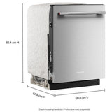 KitchenAid KDTS324SPS Dishwasher, 24 inch Exterior Width, 41 dB Decibel Level, Fully Integrated, Stainless Interior, 5 Wash Cycles, 15 Capacity (Place Settings), 3 Loading Racks, PrintShield Stainless colour
